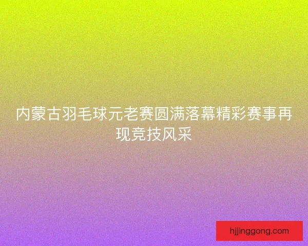 内蒙古羽毛球元老赛圆满落幕精彩赛事再现竞技风采