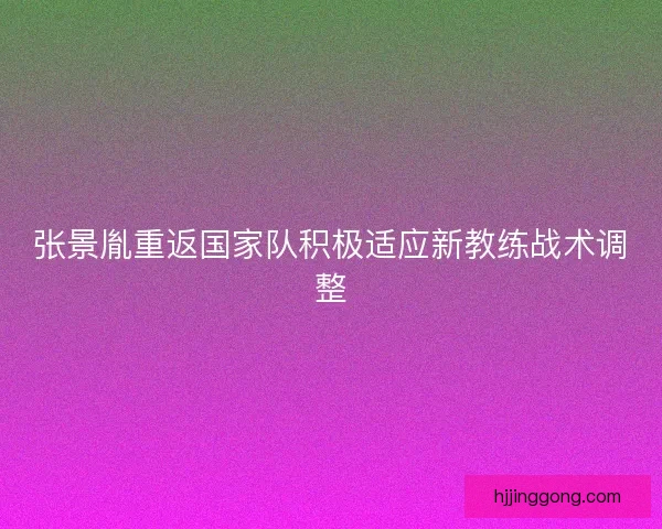 张景胤重返国家队积极适应新教练战术调整